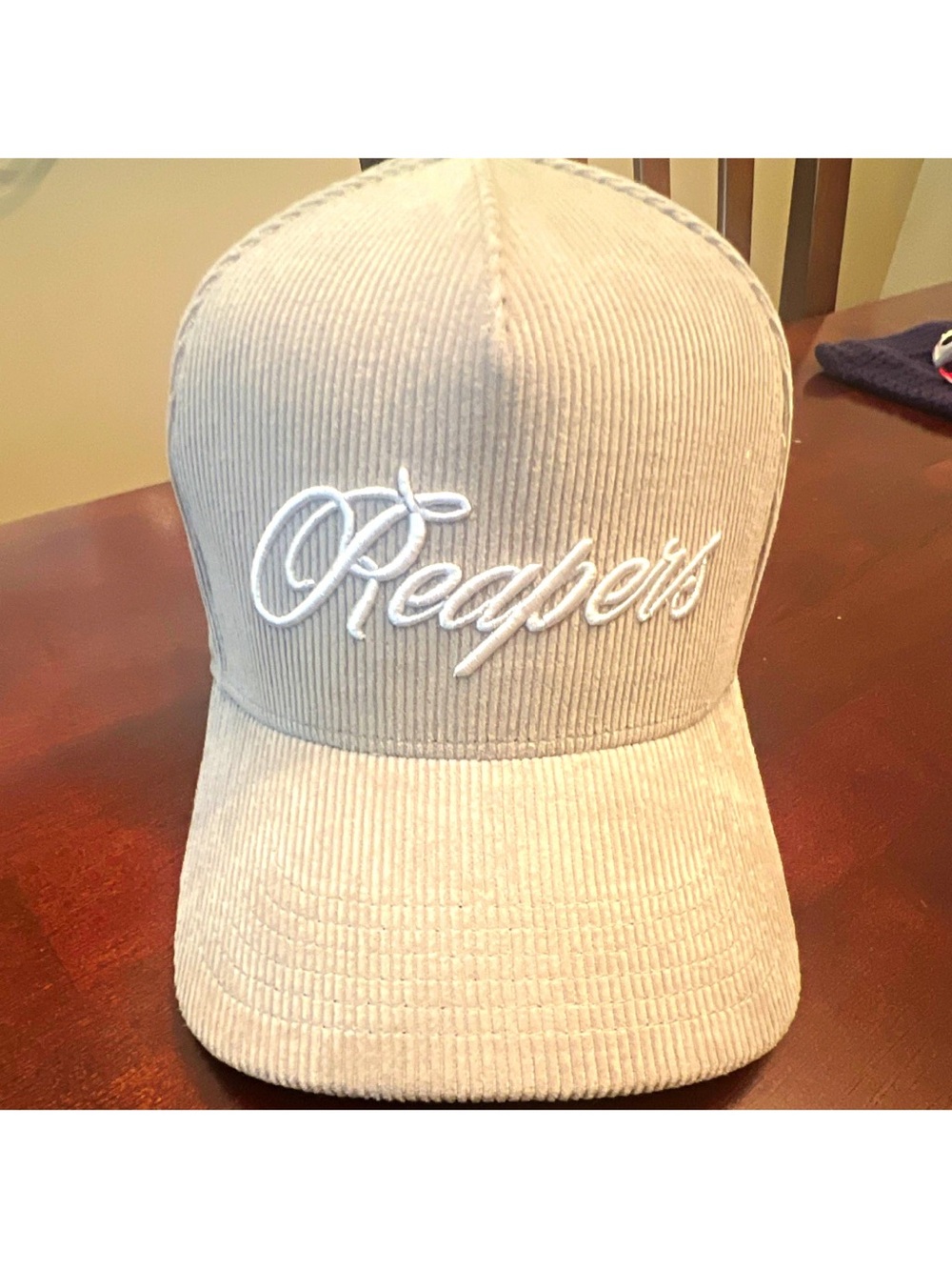 NEW Gymreapers Adjustable Corduroy Light Gray Cap